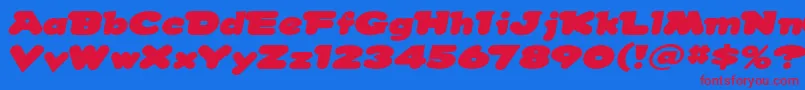 Snowdream Font – Red Fonts on Blue Background