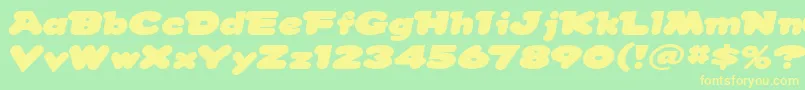 Snowdream Font – Yellow Fonts on Green Background