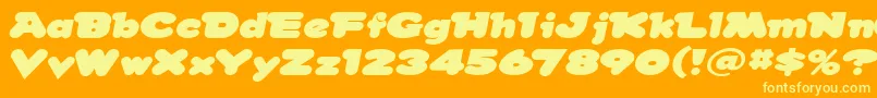 Snowdream Font – Yellow Fonts on Orange Background
