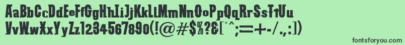 VtcSubwayslamRegular Font – Black Fonts on Green Background