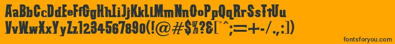 VtcSubwayslamRegular-Schriftart – Schwarze Schriften auf orangefarbenem Hintergrund