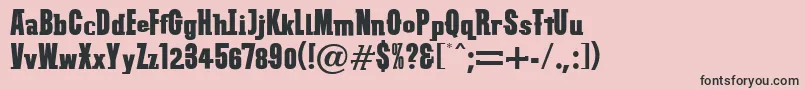 Police VtcSubwayslamRegular – polices noires sur fond rose
