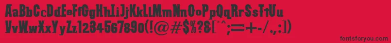 VtcSubwayslamRegular Font – Black Fonts on Red Background