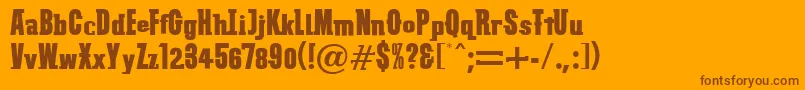 VtcSubwayslamRegular Font – Brown Fonts on Orange Background