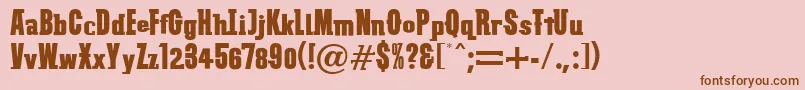 VtcSubwayslamRegular Font – Brown Fonts on Pink Background