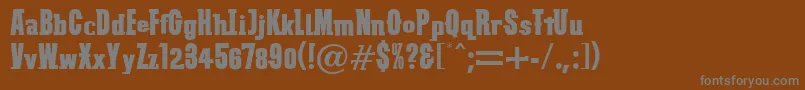 Czcionka VtcSubwayslamRegular – szare czcionki na brązowym tle