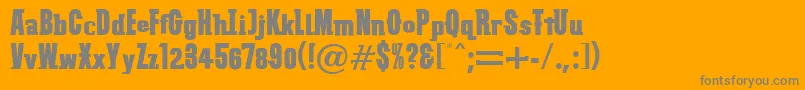 Police VtcSubwayslamRegular – polices grises sur fond orange