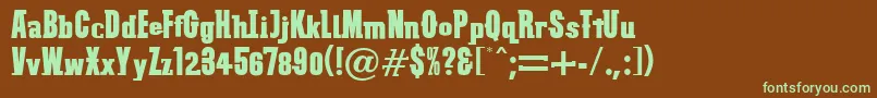 Police VtcSubwayslamRegular – polices vertes sur fond brun