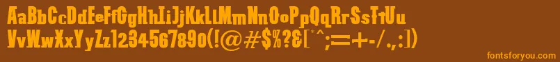 fuente VtcSubwayslamRegular – Fuentes Naranjas Sobre Fondo Marrón