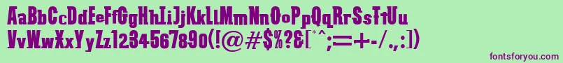 VtcSubwayslamRegular Font – Purple Fonts on Green Background