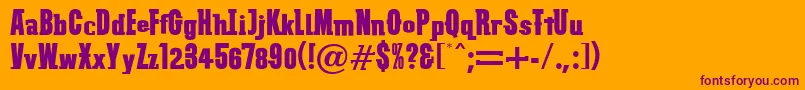 Police VtcSubwayslamRegular – polices violettes sur fond orange