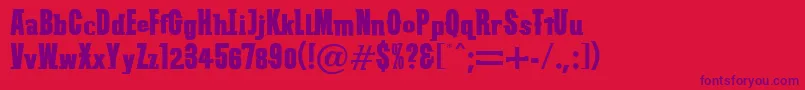 VtcSubwayslamRegular Font – Purple Fonts on Red Background