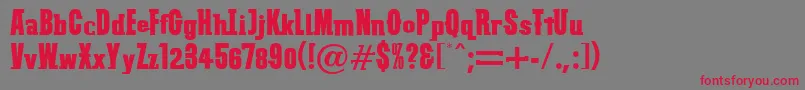 VtcSubwayslamRegular Font – Red Fonts on Gray Background