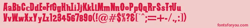 VtcSubwayslamRegular Font – Red Fonts on Pink Background
