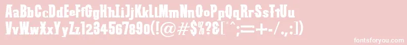 Police VtcSubwayslamRegular – polices blanches sur fond rose