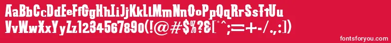 VtcSubwayslamRegular Font – White Fonts on Red Background