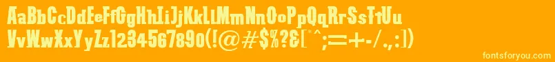 VtcSubwayslamRegular Font – Yellow Fonts on Orange Background