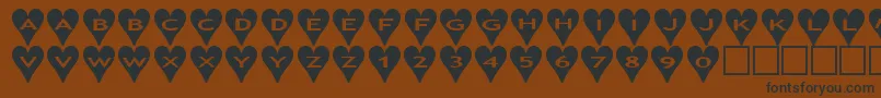 Ashearts Font – Black Fonts on Brown Background