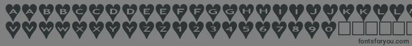 Ashearts Font – Black Fonts on Gray Background