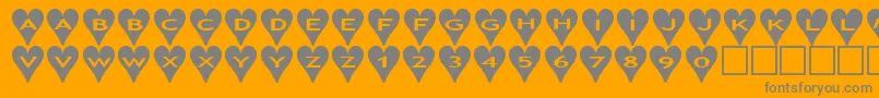 fuente Ashearts – Fuentes Grises Sobre Fondo Naranja