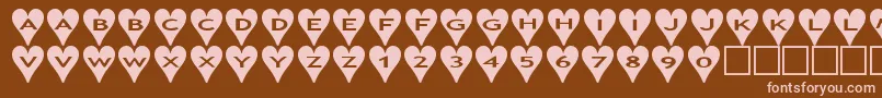 Ashearts Font – Pink Fonts on Brown Background