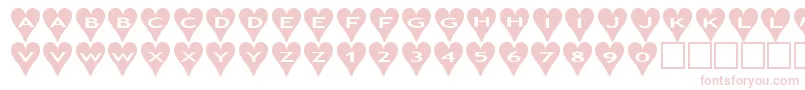 Ashearts Font – Pink Fonts on White Background
