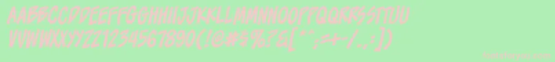 ToonaciousbbItal Font – Pink Fonts on Green Background