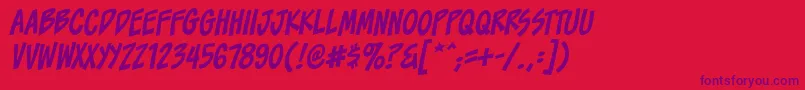 fuente ToonaciousbbItal – Fuentes Moradas Sobre Fondo Rojo
