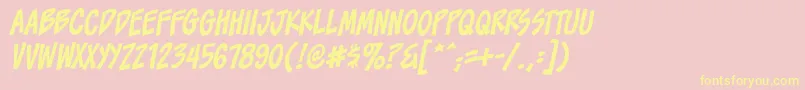 More about ToonaciousbbItal Font ToonaciousbbItal Font – Yellow Fonts on Pink Background