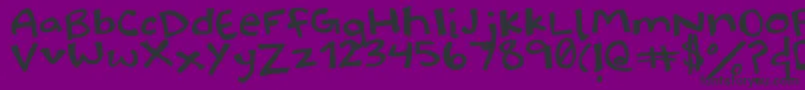 Halidoodle Font – Black Fonts on Purple Background