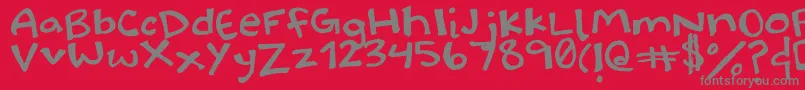 Halidoodle Font – Gray Fonts on Red Background