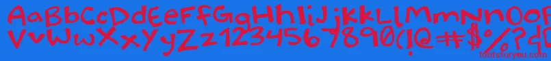 fuente Halidoodle – Fuentes Rojas Sobre Fondo Azul