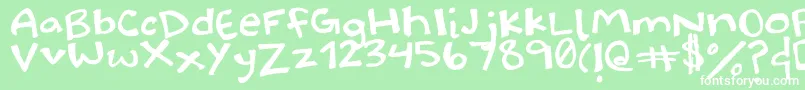Шрифт Halidoodle – белые шрифты на зелёном фоне