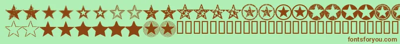 Seeis Font – Brown Fonts on Green Background