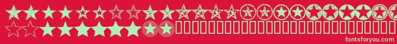 Seeis Font – Green Fonts on Red Background