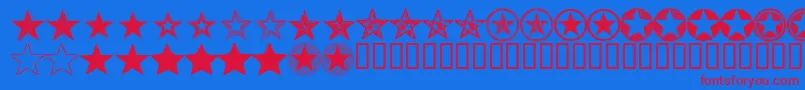 Seeis Font – Red Fonts on Blue Background