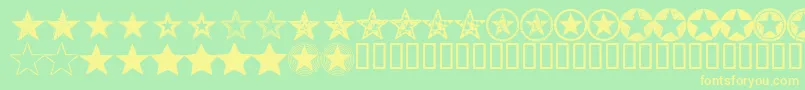 Seeis Font – Yellow Fonts on Green Background