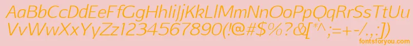 AftasansthinItalic Font – Orange Fonts on Pink Background