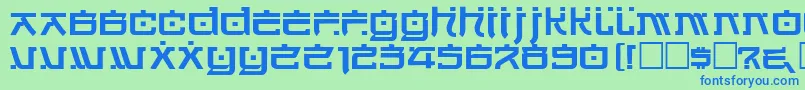 フォントHirosht – 青い文字は緑の背景です。