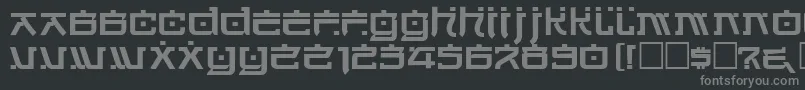 フォントHirosht – 黒い背景に灰色の文字