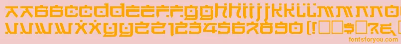 Hirosht Font – Orange Fonts on Pink Background