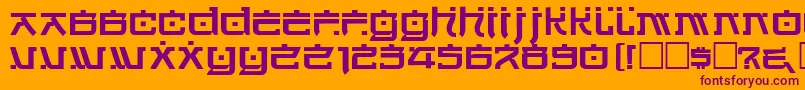 Hirosht Font – Purple Fonts on Orange Background