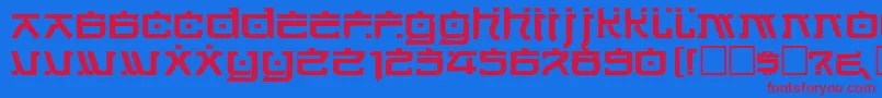 Hirosht Font – Red Fonts on Blue Background