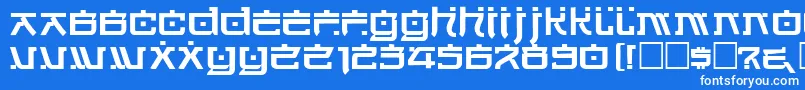 フォントHirosht – 青い背景に白い文字