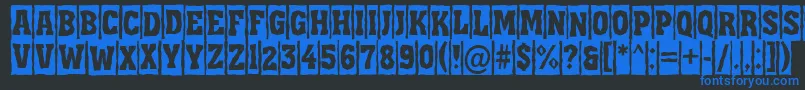 AAssuantitulcmbrk-fontti – siniset fontit mustalla taustalla
