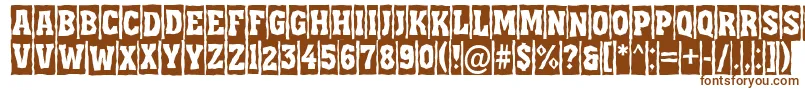 AAssuantitulcmbrk-fontti – ruskeat fontit valkoisella taustalla