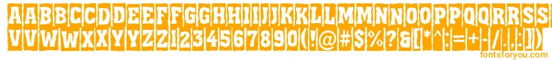 Шрифт AAssuantitulcmbrk – оранжевые шрифты на белом фоне