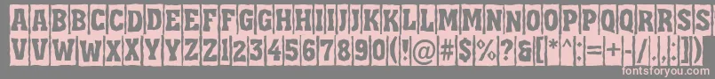 Шрифт AAssuantitulcmbrk – розовые шрифты на сером фоне