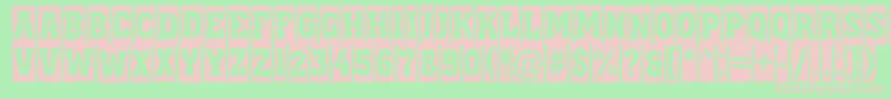 Fonte AAssuantitulcmbrk – fontes rosa em um fundo verde