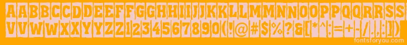 Шрифт AAssuantitulcmbrk – розовые шрифты на оранжевом фоне